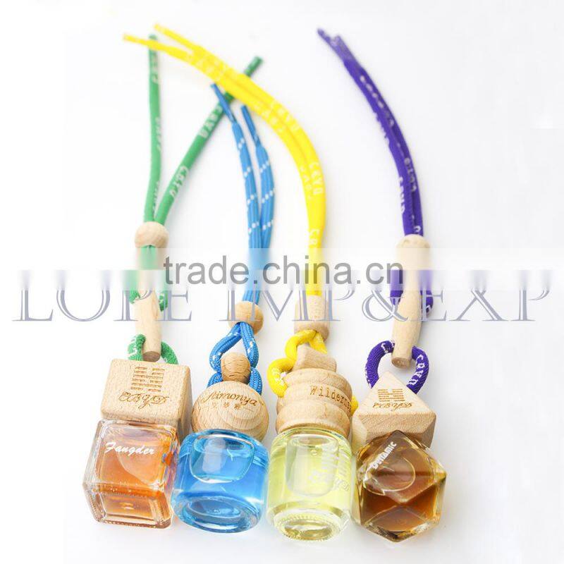 6ml Car perfume glass bottle wooden cap