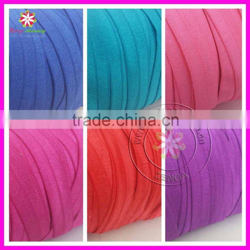 Solid fold over elastic 5/8" for baby headbands and hair ties