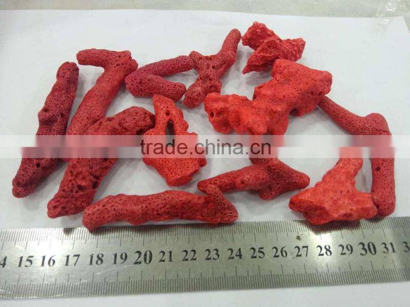Wholesale Red Coral Natural Dyed in Red Rough for Jewelry Making