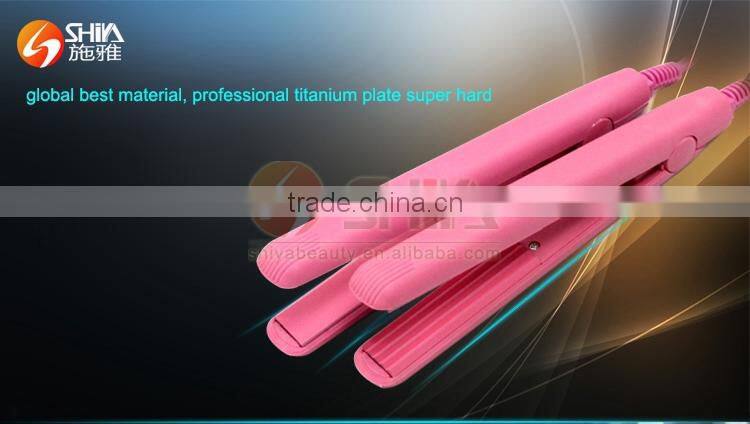 Professional 110V-240V Straightening Irons Ceramic Plate Mini Hair Styler Hair Styling Tools Travel Use