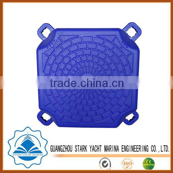 Blue plastic floating dock