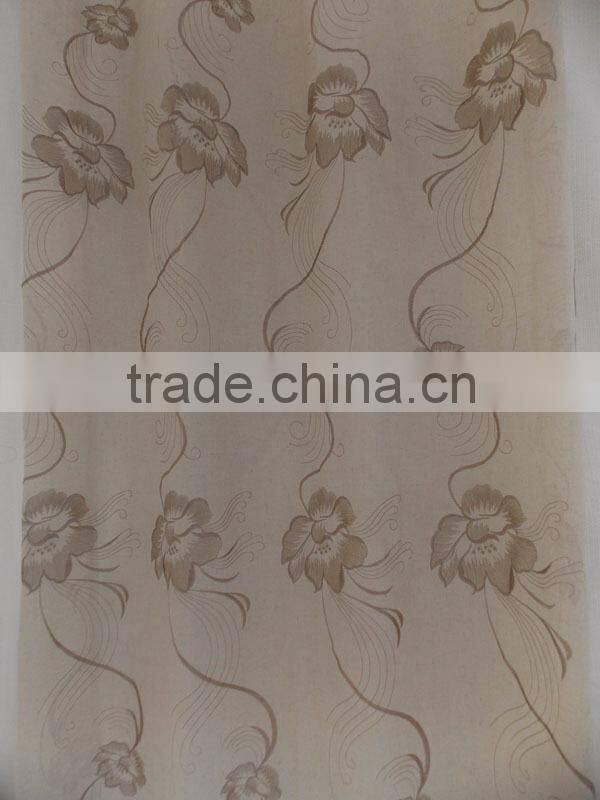 2015 popular classic linen polyester embroidered finished curtain