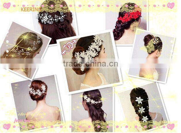 hot sale fashion beads bridal wholesale hair accessories for wedding WHD-012