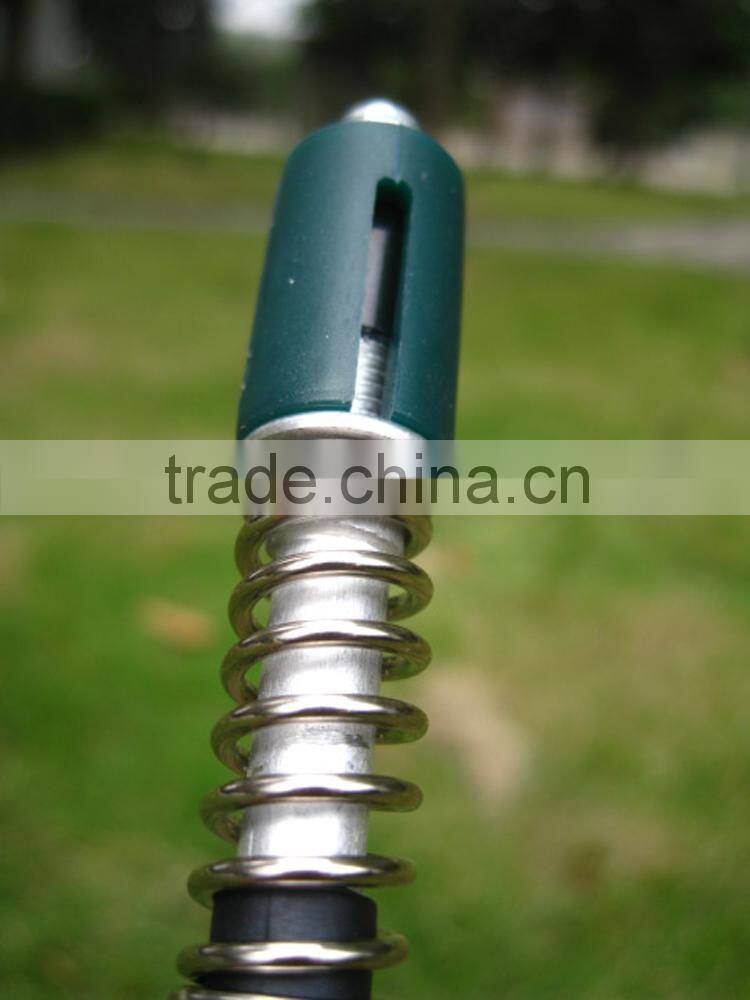 Colorful 3 section anti shock folding flexible alpenstock walking stick