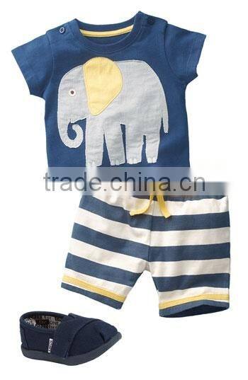 Wholesale casual t shirt & shorts design printed cotton childrens tee shirt for boys