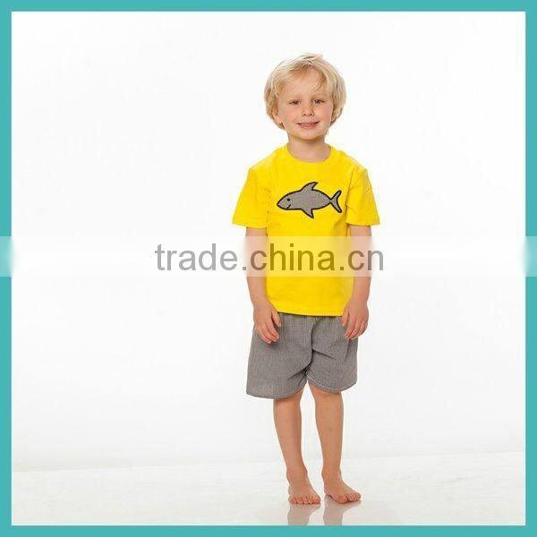Wholesale casual t shirt & shorts design printed cotton childrens tee shirt for boys