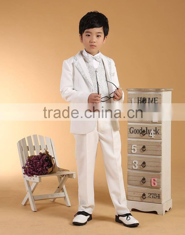 Hot Selling 2016 Wholesales In China Factory Cheepest Price Boys Suits With White Color