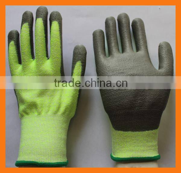 Double color nitirle sandy gloves en 388 nitrile anti cut gloves for handling glass