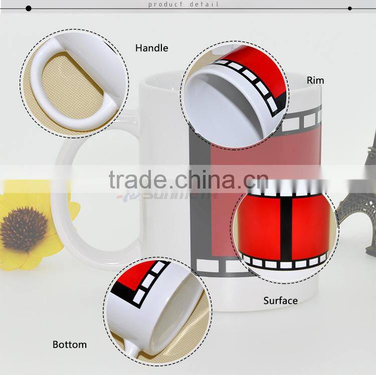 Sunmeta 11OZ sublimation white mug with film color changing At Low Price Wholesale From Sunmeta