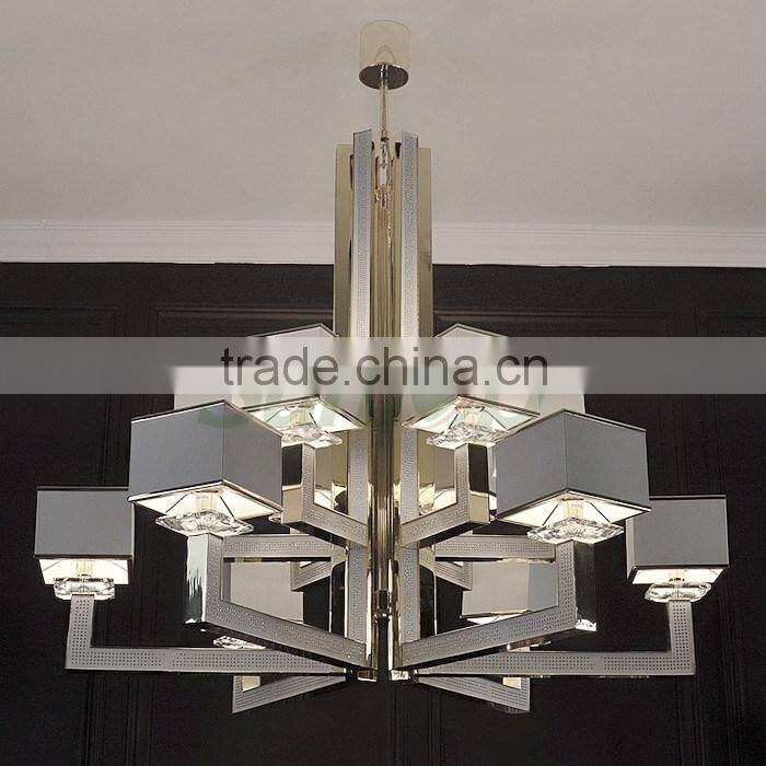 Newest chandelier lamps/K9 Crystal pendant lights/leather chandelier lights