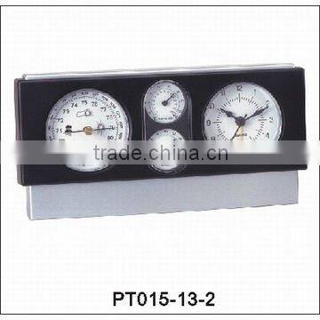 analog weather station clock with themometer & hygrometer & barometer