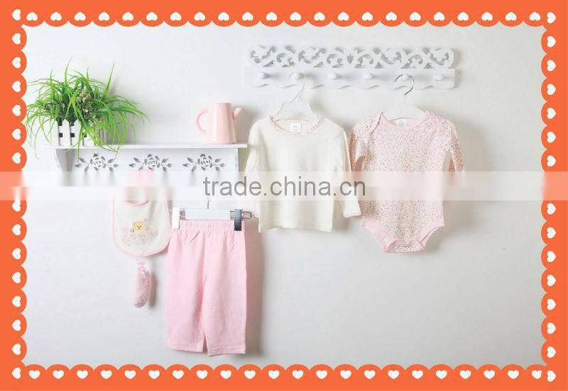 5 pcs baby clothes set mesh bag