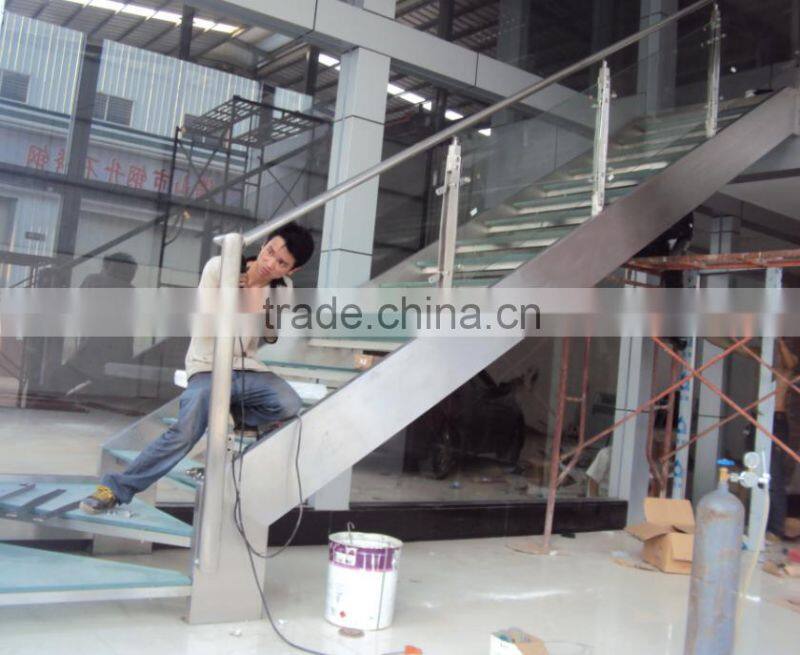 interior straight tempered glass stair glass stair prices for sale--YUDI