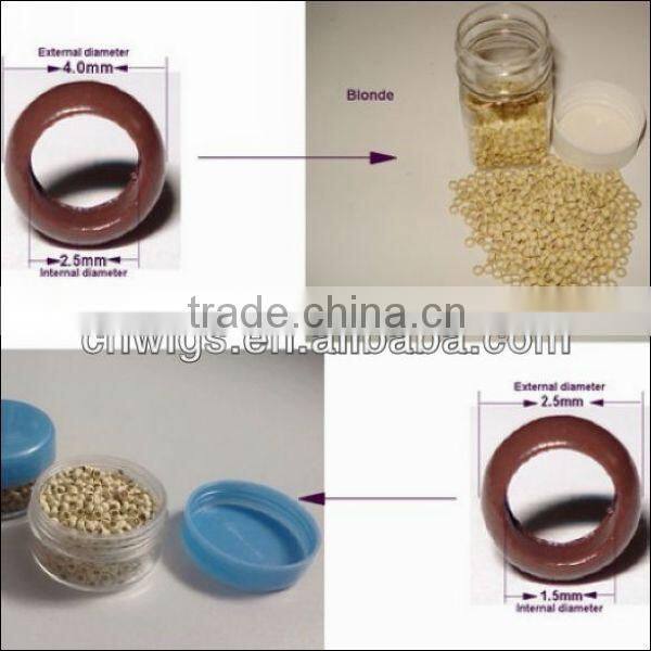 Top quality hair products micro ring with silicone, screw, copper and nano styles