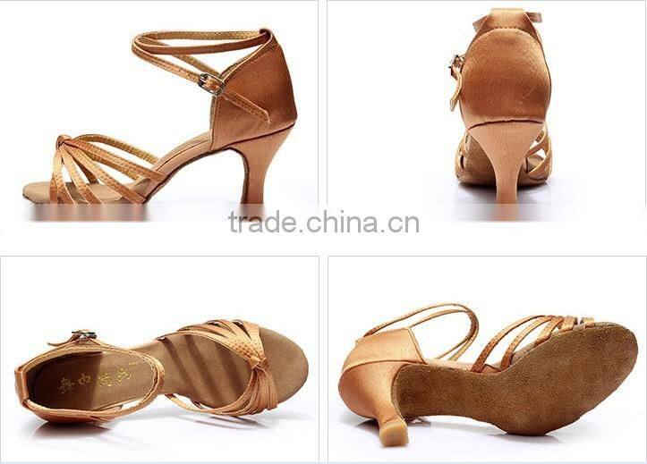 2016 Wholesale ballroom latin dance shoes women high heel salsa dance shoes for sale