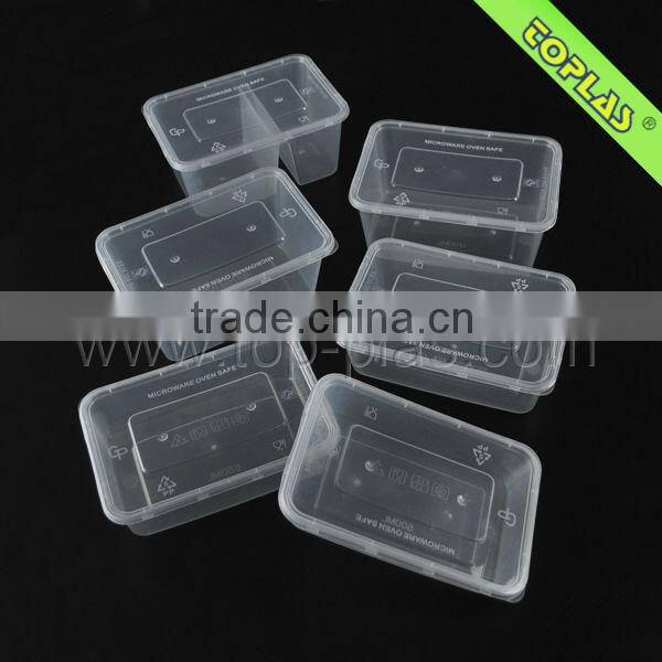 Two compartment plastic airtight container food packaging