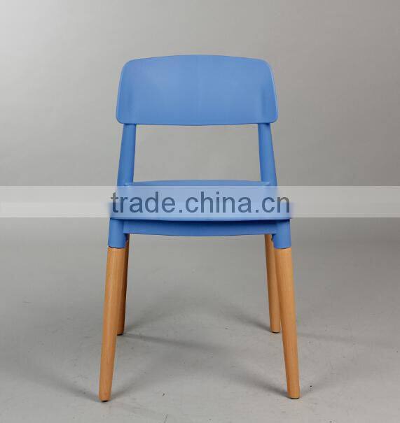 colofurl heavy-duty plastic armless dining chairs with wood frame 1561b
