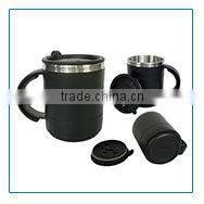 Rubber Ribbed Stainless Steel Custom Coffee Mugs