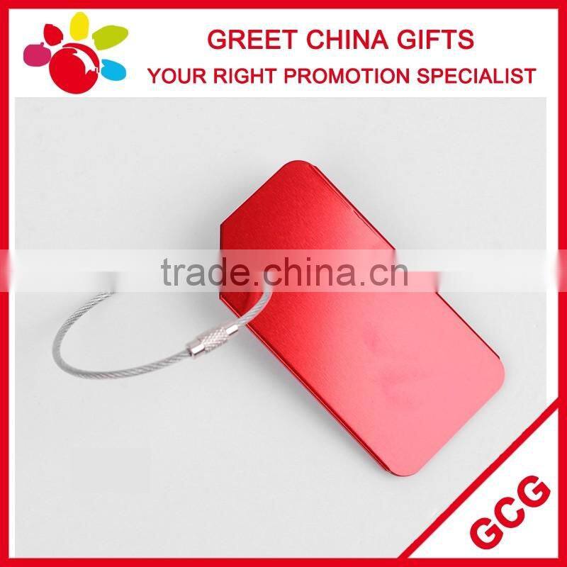 Promotional Aluminum Alloy Cheap Travel Luggage Tag Custom Logo with Replaceable Paper Name Card
