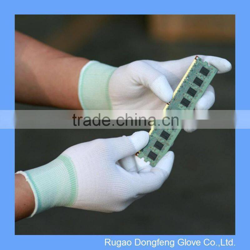 13 Gauge Finger Dipped Glove Fine Nylon Gloves For Cell Phone Repairing
