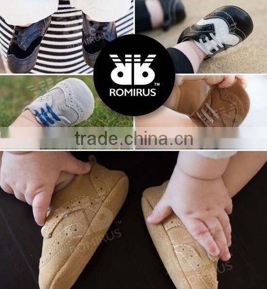 2016 Romirus brand new born baby soft soled toddler shoe, baby first walker