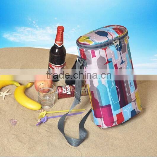 two bottles outdoor picnic insulated cooler wine cooler bag