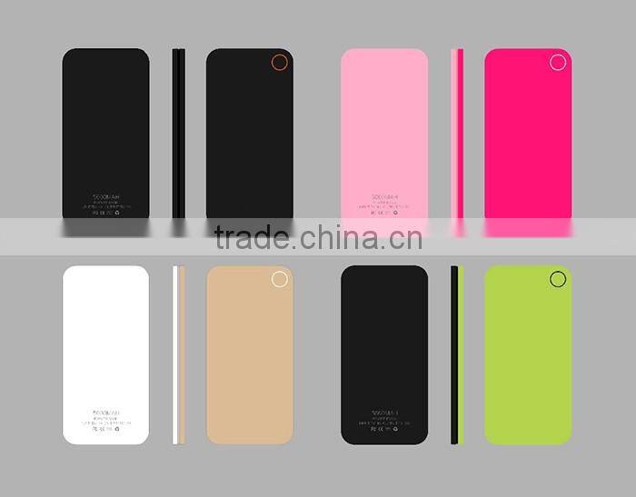 Promotion polymer ultra thin power bank 6000mAh for mobile phone portable charger universal power bank With LED Flashlight
