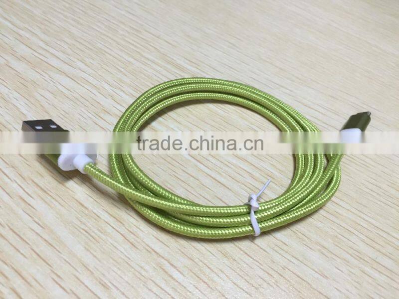 USB 2.0 A Type Male to Micro usb 2.0 Male Data Charging Cable Green Color