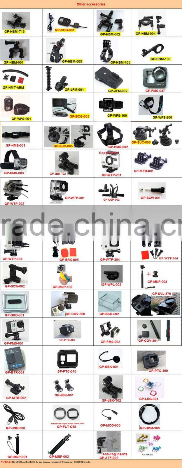 Hot GoPros accessories waterproof floating bobber with texture rubber handle grip for Go Pro Hero3+ and Hero4