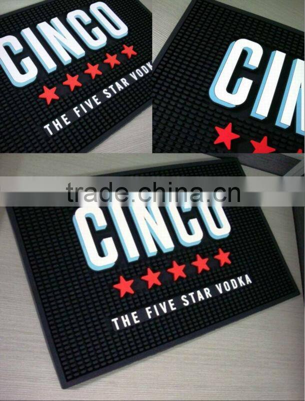 3D custom soft pvc bar mat