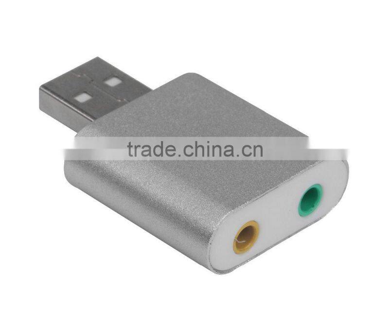 Aluminum USB External Stereo Sound Adapter