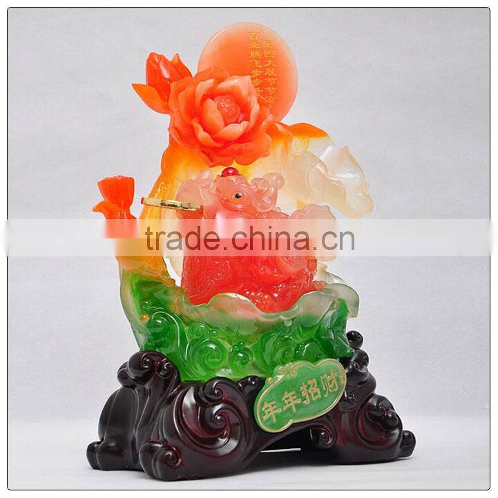 Jade color Money frog feng shui statue ,Large size money frog