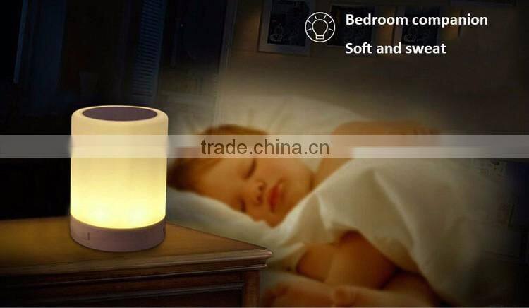 New gift portable Led bluetooth wireless speaker touch sensor led table lamp with mini speaker