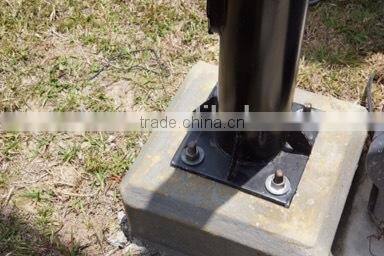 hot dip galvanized and powder coated lamp pole base plate