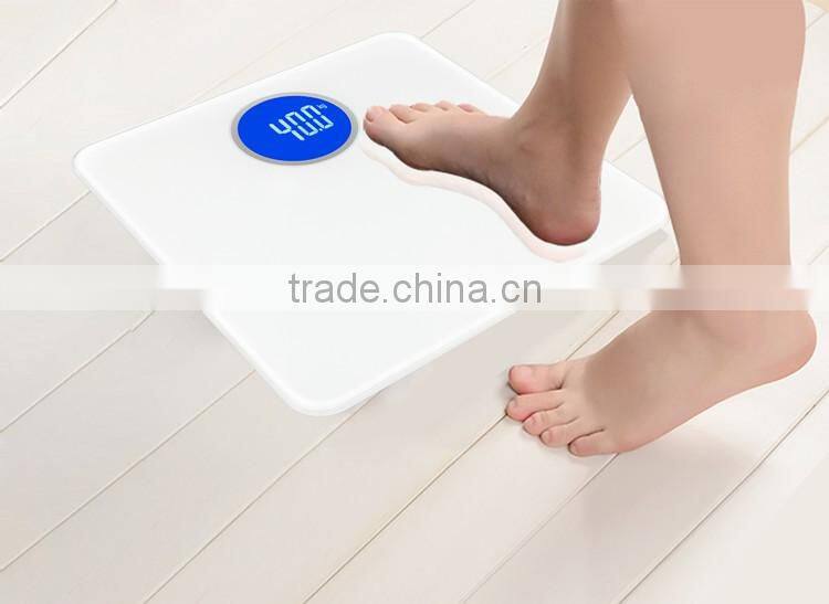 180kg High precision electronic bathroom weighing scale, digital round lcd back display weighing scale