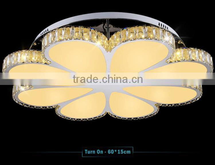 High Brightness SMD5730 Flower Ceiling Light K9 Crystal Decorative Ceiling Lamp