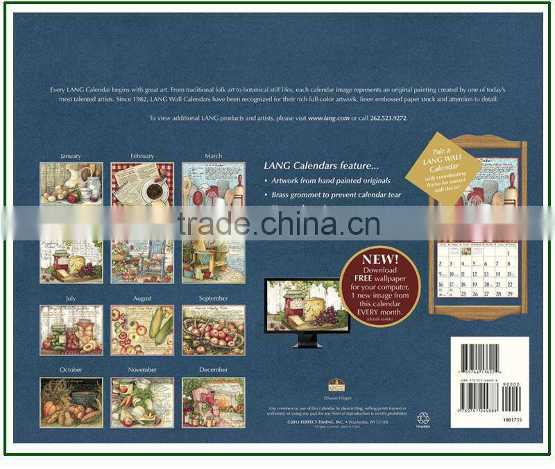 2014 Printable American Kitchen Wall Year Calendar