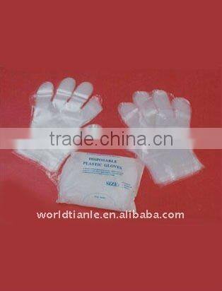 PE gloves packed one pair in one pouch