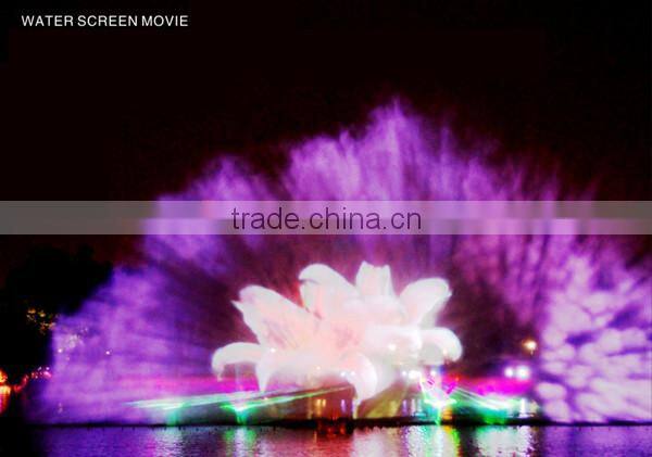 Stainless steel decoration water screen projector water screen and laser fountain
