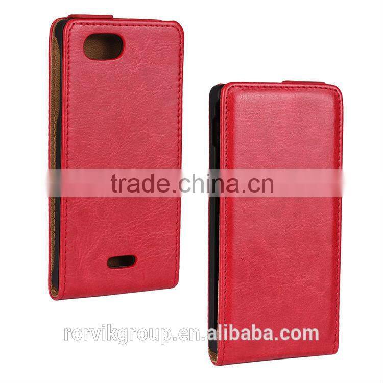 filp up and down PU leather mobile phone case for Sony Xperia J ST26i