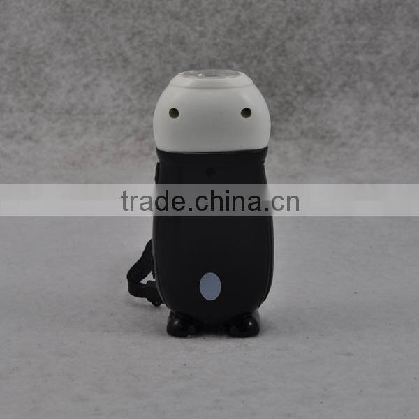 Cartoon Hand Crank Dynamo Flashlight
