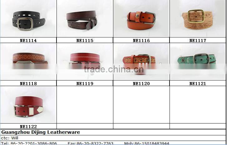 Ever Classic Men's Geniune Leather Belt Veg Tanned Full Grain Leather Belt Waist Belt