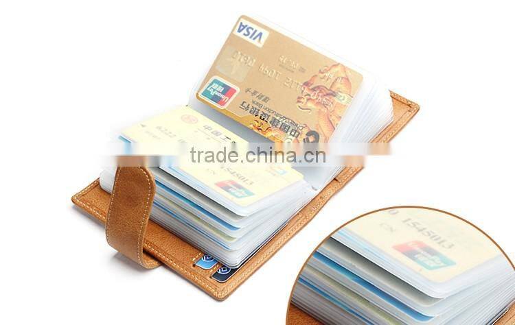 Customed business leather silicone card holder with metal buckle
