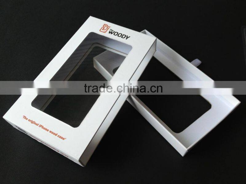 SMART PHONE SHELL GIFT PACKAGING BOX / PAPER PACKAGING BOX WITH A CLEAR WINDOW / WHOLESALE SHENZHEN GIFT PACKAGING BOX