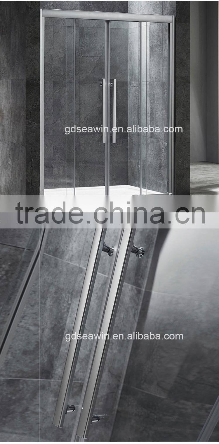 Low Price Bathroom Single 6mm Obscure Glass Sliding Shower Door With Frame