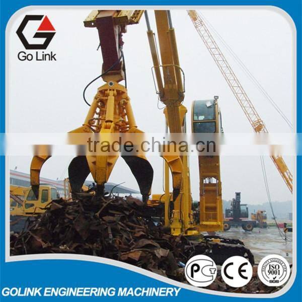 Rotating Excavator hydraulic scrap grab