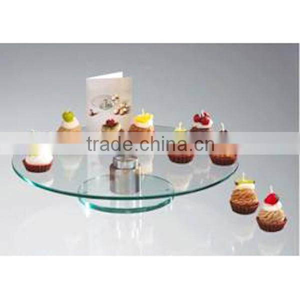 D30cm rotating tray clear tempered glass lazy susan