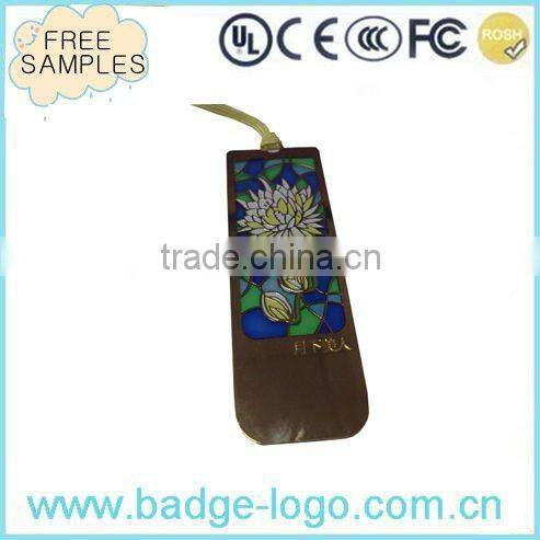 newest design gold-plating 3D metal bookmark for books