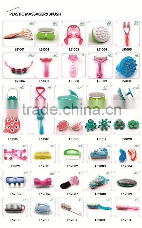 Plastic hand held body massager with spa head massage