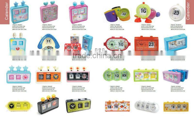 2013 new products platic desk/table alarm clock with calendar for promotion